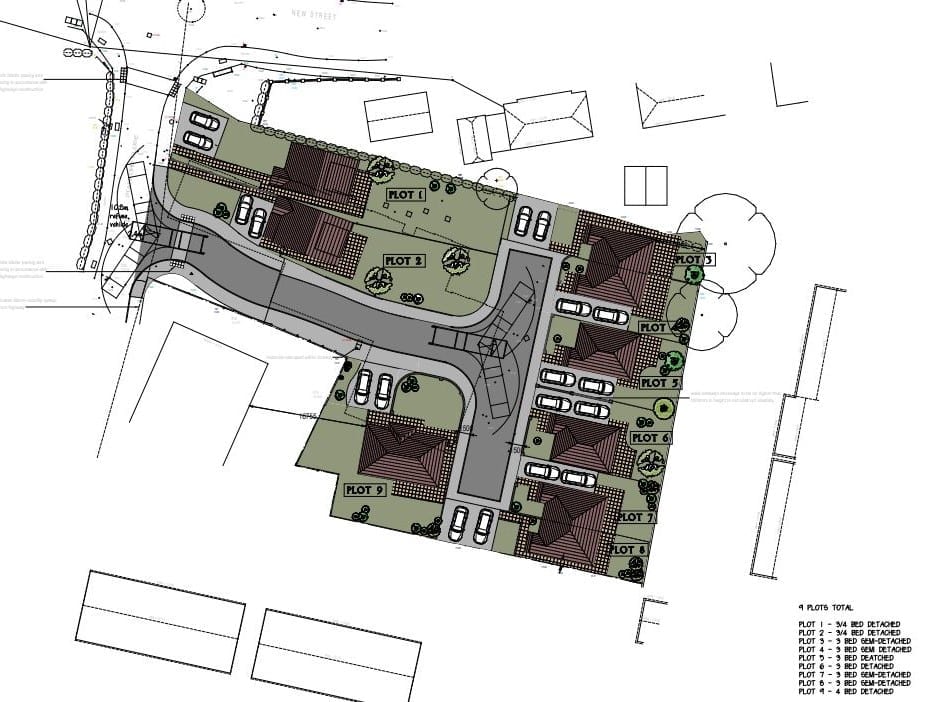 Architectural drawings for plot of 9 houses 4.3
