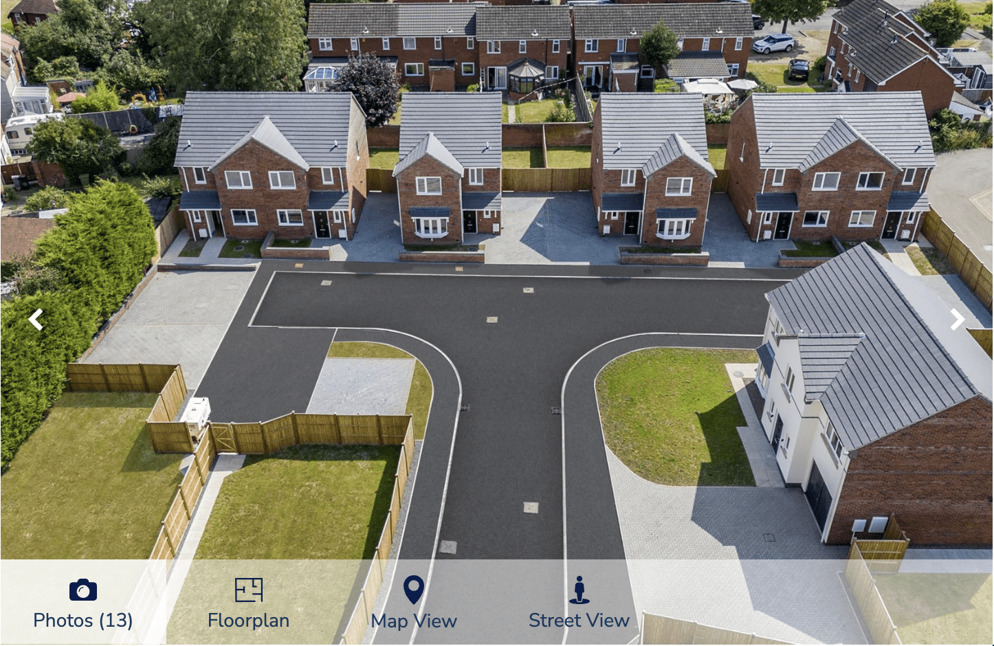 Aerial view ouf housing development Project managed by HB Architectural